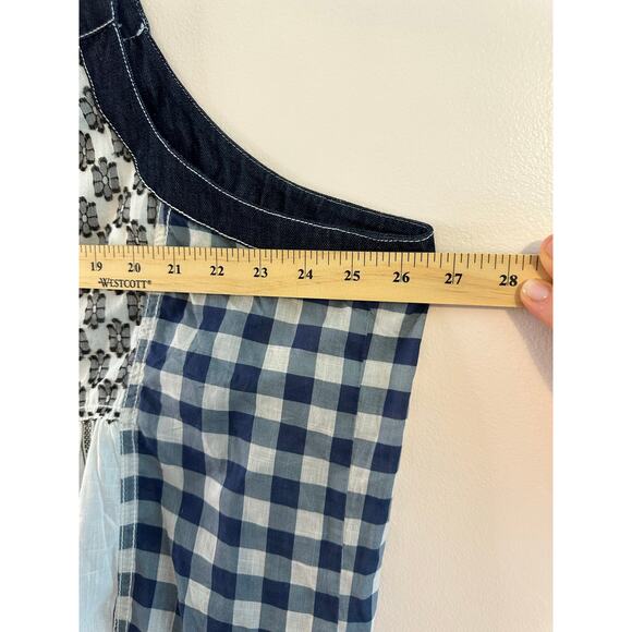 Pilcro Womens Plus Patchwork Button-Front Apron Tank Cottagecore Babydoll Sz 3X - Picture 6 of 9